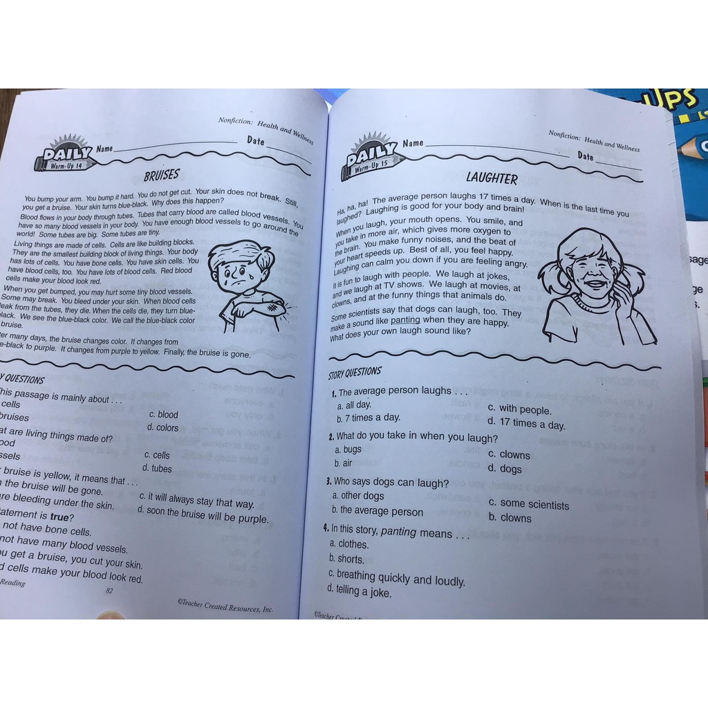 Daily warm up reading - 8 q đen trắng - in đẹp