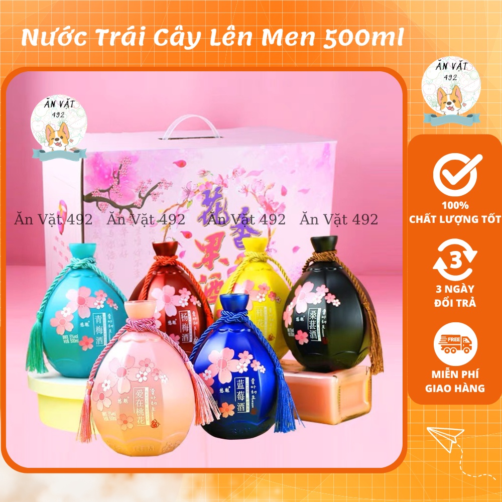 [Mua 6 Tặng 1] Nữ Nhi Hồng, Nước Trái Cây Lên Men 500ml - Ăn Vặt 492