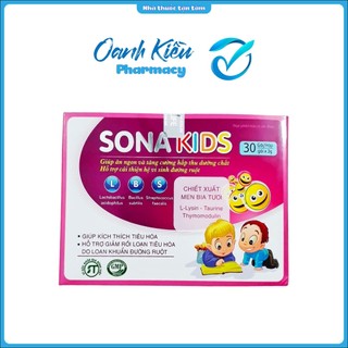 Cốm vi sinh sona kids - giúp trẻ ăn ngon, tăng đề kháng - hộp 30 gói - nt oanh kiều