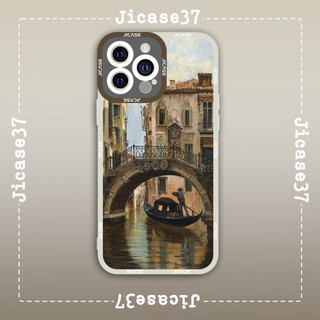 Ốp lưng iphone samsung xiaomi oppo cạnh vuông Jicase JMcase Tranh Sơn Dầu Vintage Italia Ý Cổ Điển