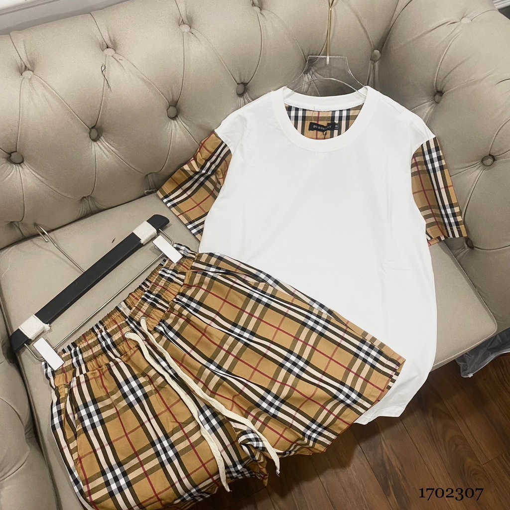 Bộ Quần Áo BBR Nam Thêu Hoạ Tiết Ngực Siêu Chất - Bộ Quần ÁO BBR Nam Kẻ Viền Tay Cực Đẹp