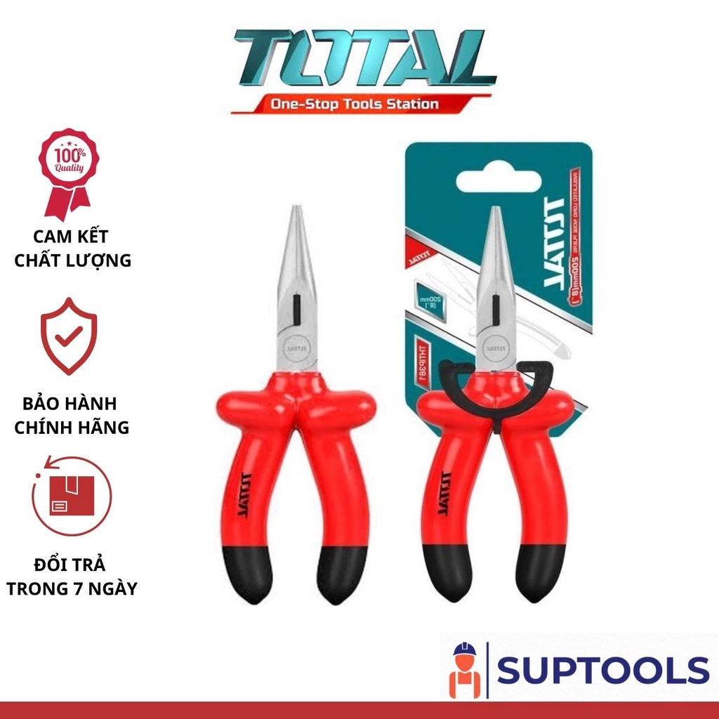 Kìm mỏ dài cách điện TOTAL THTIP381 (Đồ nghề Chính Hãng)