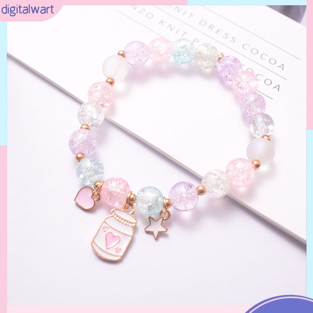 Vòng Tay Chuỗi Hạt Pha Lê Nhân Tạo Co Giãn Chống Rơi Thời Trang Cho Nữ