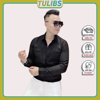 Áo sơ mi Nam dài tay đũi mịn mát cao cấp phong cách Hàn quốc Tulibs SM01