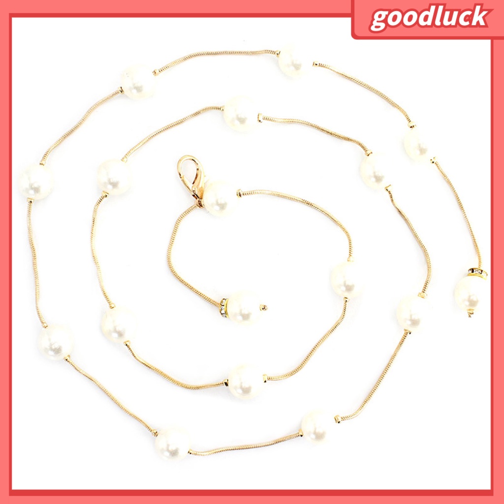 |Đồ Chơi GODK GODK Độc Đáo| Thắt Lưng Dây Xích Dài Mỏng Đính Ngọc Trai Acrylic Thanh Lịch Có Thể Điều Chỉnh Cho Nữ