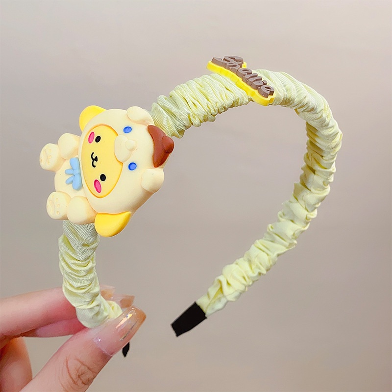 Sanrio Băng Đô Vải Xếp Ly Phong Cách Hàn Quốc Dễ Thương Cho Bé Gái