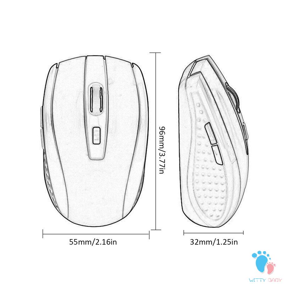 2.4GHz Wireless Optical Mouse Adjustable DPI Cordless Mice With Receiver Silent PC for Laptop Ergonomic Mouse