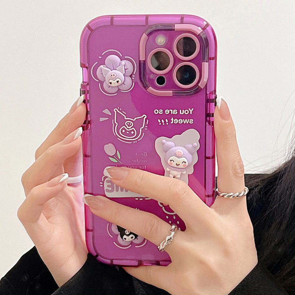 Ốp Điện Thoại TPU Mềm Dày Chống Sốc Hình Cinnamoroll Kulomi 3D Cho IPhone 11 12 13 14 Pro Max