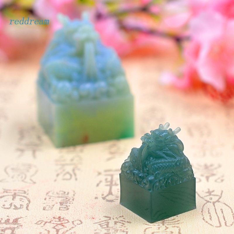 Khuôn Silicone Làm Con Dấu Hình Đầu Rồng Bằng Pha Lê Epoxy Độc Đáo Trang Trí Nhà Cửa DIY