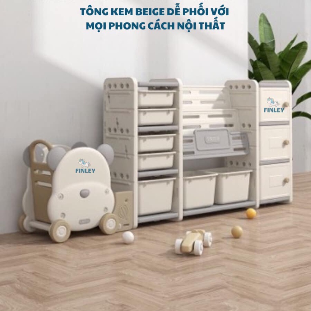 Xe Đẩy Đựng Đồ Chơi Hình Gấu Teddy Finley Đa Năng Cho Bé