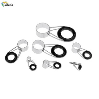 [Szlinyou1] 7 Cái / bộ Hướng dẫn đầu cần câu mắt Khung thép không gỉ