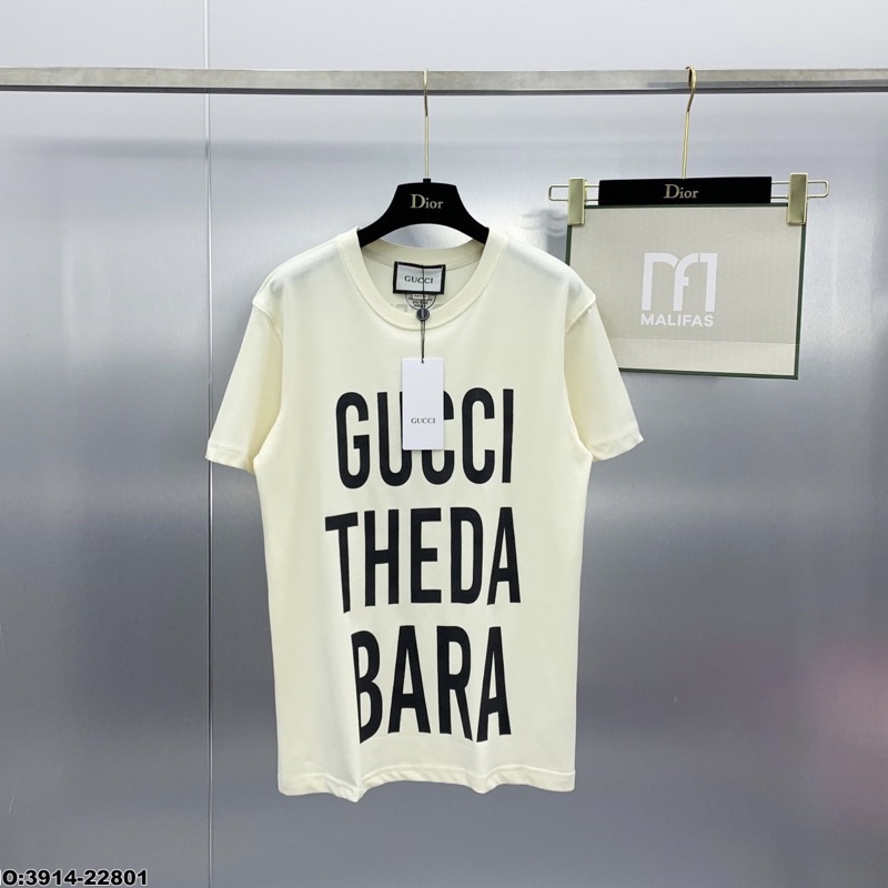 Áo Phông Nam Nữ Gucci Theda Bara Đen Trắng Chữ To Form Rộng Unisex Cotton Co Giãn 4 Chiều | BigBuy360 - bigbuy360.vn