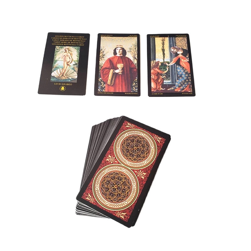 Golden Botticelli Tarot 12*7 cm Paper Manual Card Game