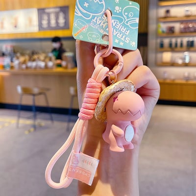 Móc Khóa Khủng Long Mũ Rơm Dễ Thương