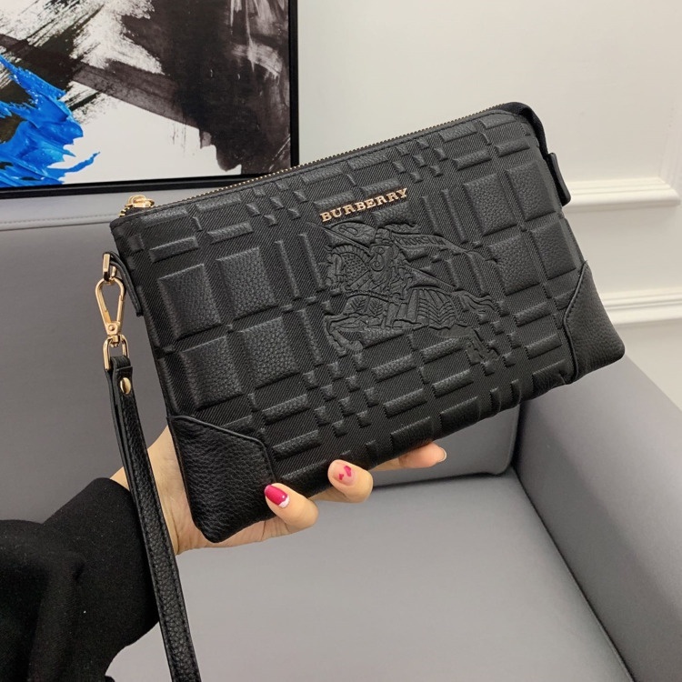 Ví Da Bò Cầm Tay Burberry Đa Chức Năng Kích Thước 27X19Cm Cho Nam