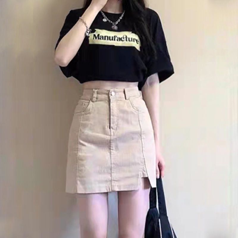 Set Áo Váy Ngắn Phong Cách Đường Phố Hong Kong Thời Trang Mùa Hè 2022 Mới Cho Nữ