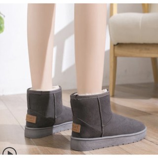 [ORDER] Giày bốt, Boot nữ cổ thấp lót lông siêu ấm Bigsize 35-43 (Có ảnh thật)
