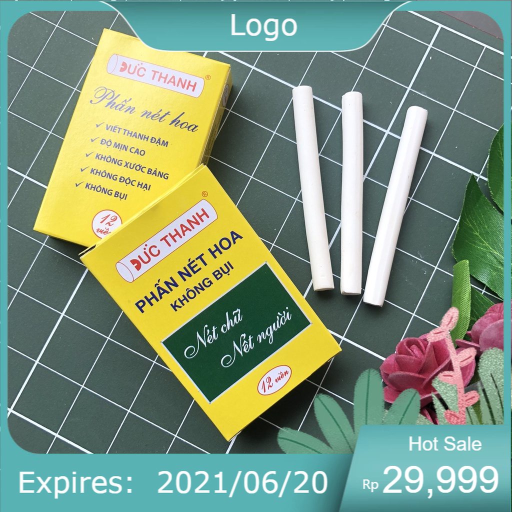 Phấn viết bảng không bụi TRẮNG - MÀU, Đức Thanh - Mic, nguyên hộp