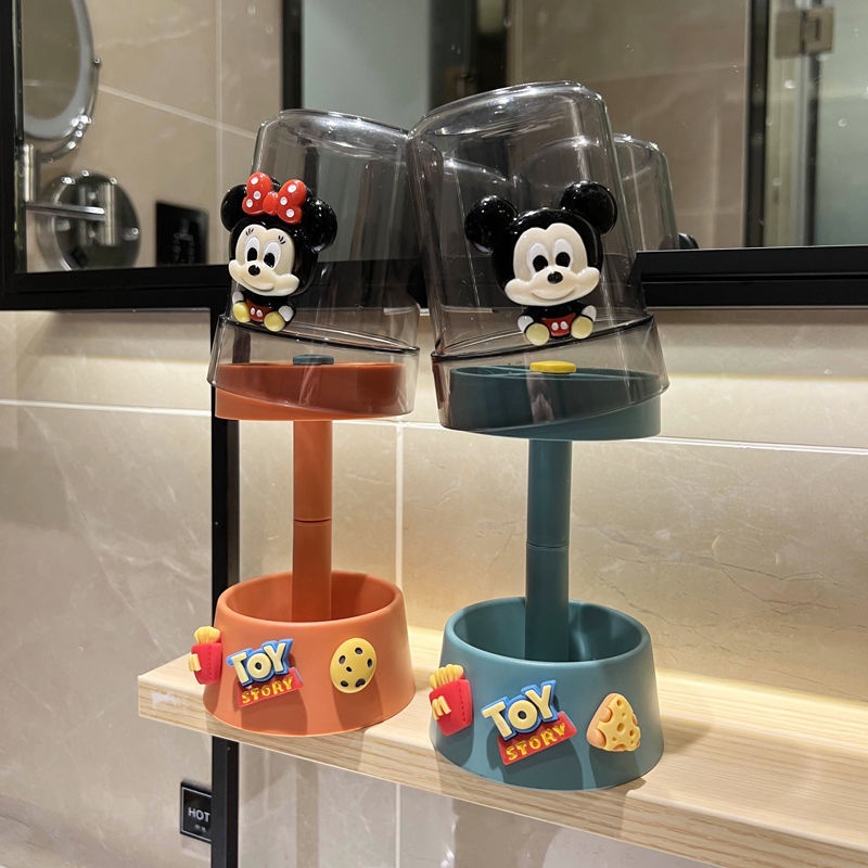 A-LIFE Bộ Cốc Đánh Răng / Cốc Súc Miệng Nhỏ Gọn In Họa Tiết Hoạt Hình Dễ Thương Dành Cho Học Sinh / Cặp Đôi