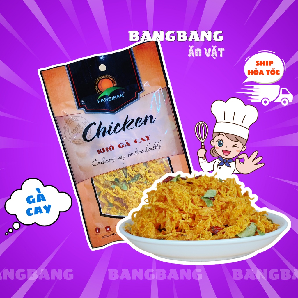 Khô Gà Lá Chanh chính hãng FANSIPAN - ăn vặt Bang Bang