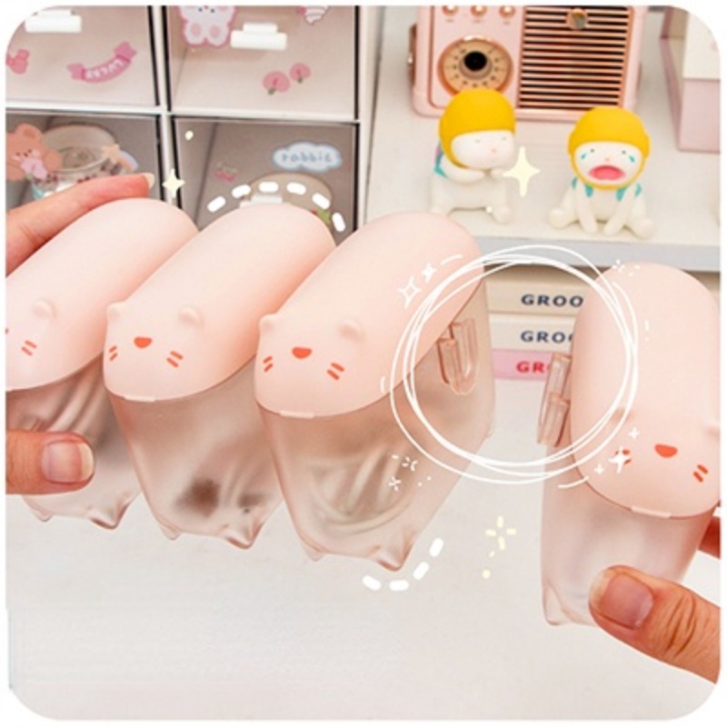 Hộp Đựng Dây Cáp Sạc Điện Thoại Trong Suốt Chống Bụi Hình Mèo Hoạt Hình