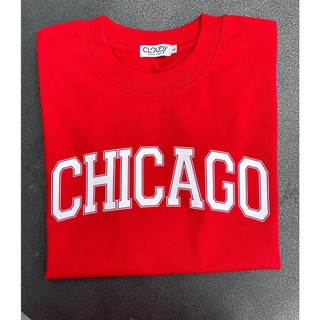 Áo Thun Chicago Cloudy Unisex phù hợp nam nữ 40-80kg Cotton 100%