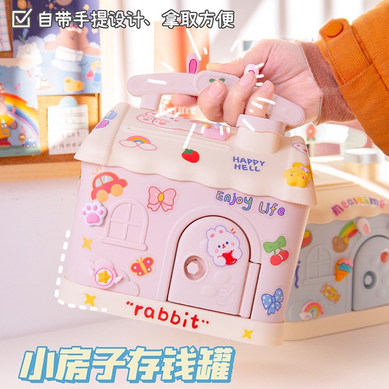 2023 Mới Ngôi nhà thỏ Dễ Thương Ngôi Nhà Nhỏ Con thỏ . Hoạt Hình Con thỏ Đất Quà Tặng Cho Học Sinh Trẻ Em Và Bé Gái