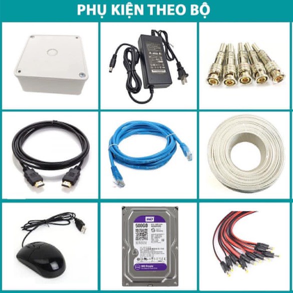 Bộ camera quan sát Hikvision 2.0MP 1080P quay ban đêm có tích hợp Mic thu âm