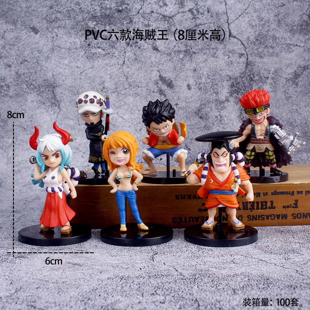 Bộ 6 Mô Hình Nhân Vật Luffy Nami Yamato Trong Phim Hoạt Hình One Piece