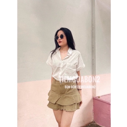 Chân váy thô xoè tầng kèm quần trong - Retrostyle - Cv8819