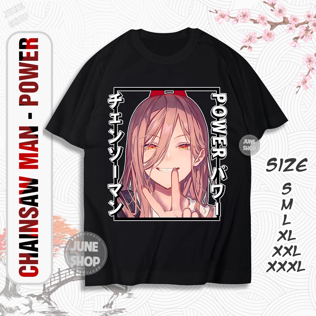 Áo Chainsaw Man - Anime in hình Power, Makima, Denji, Aki, Pochita chất cotton 4 chiều, giá rẻ