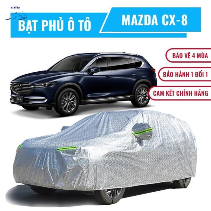 Bạt che phủ xe ô tô 7 chỗ Mazda CX-8, Bạt trùm xe hơi 7 chỗ cao cấp chất liệu vải PEVA chống nắng mưa không thấm nước +