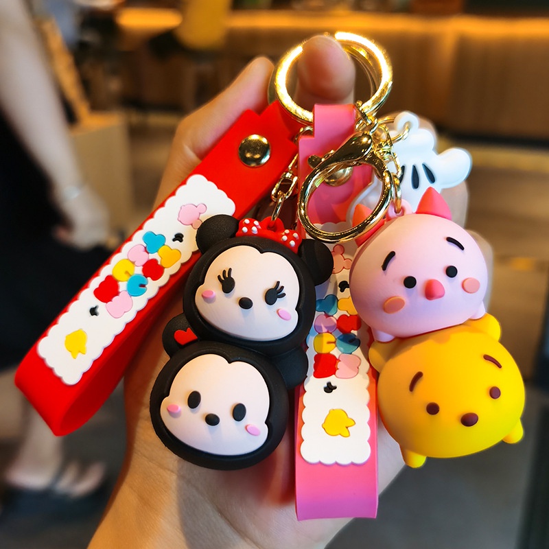 Móc Chìa Khóa Xe Hơi Bằng Silicon Hình Búp Bê Disney Die Le Dễ Thương