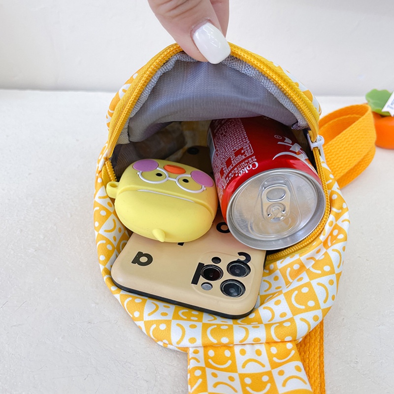 Túi thời trang trẻ em túi đeo chéo trước ngực kẻ caro họa tiết vui buồn và trơn cho bé Dương Kids