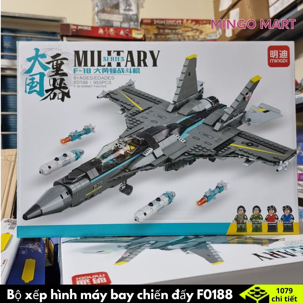 [1000+ Mảnh ghép] Đồ chơi Lắp Ráp Máy Bay Tàng Hình , chiến đâu cơ F22  Raptor Fighter dài 60 cm