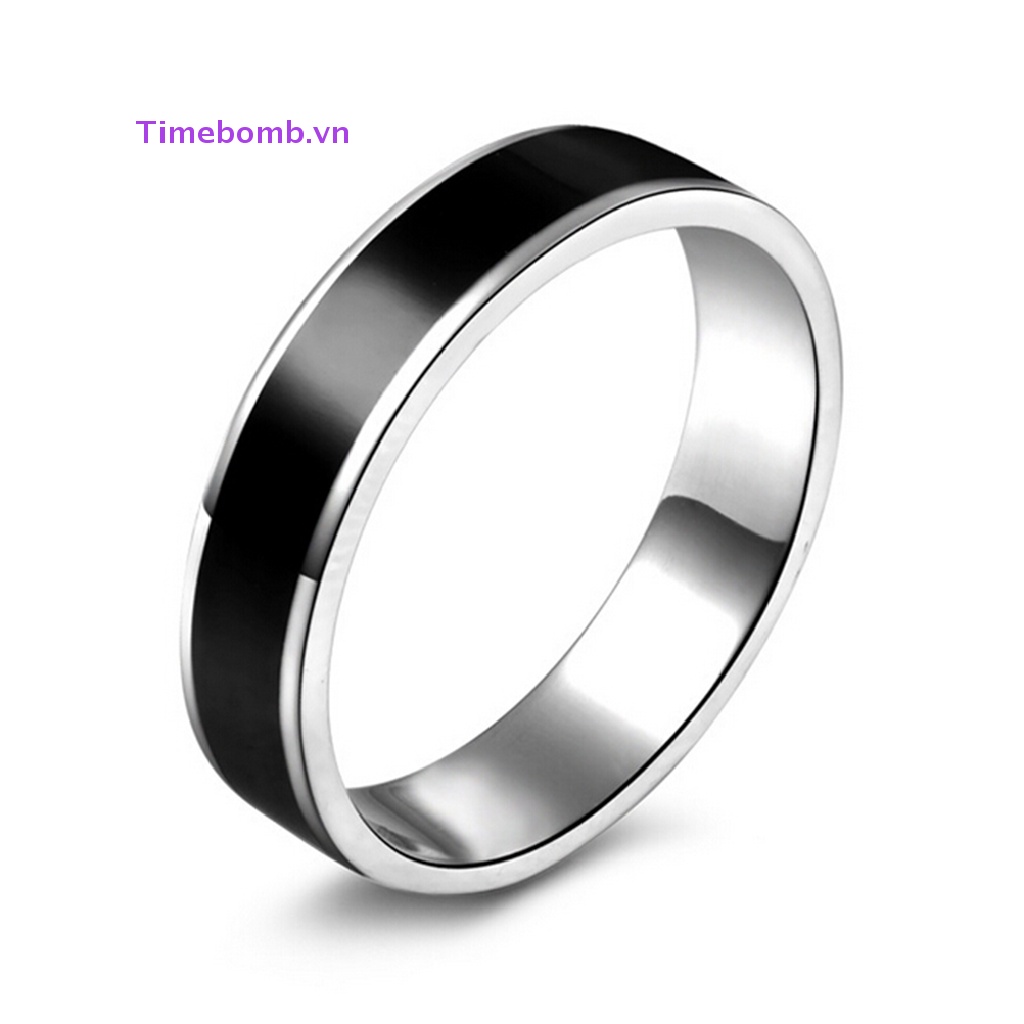 # Túi Xách Nữ Thời Trang # Nhẫn Thép Titan Không Gỉ Màu Đen Thời Trang Size 16-22