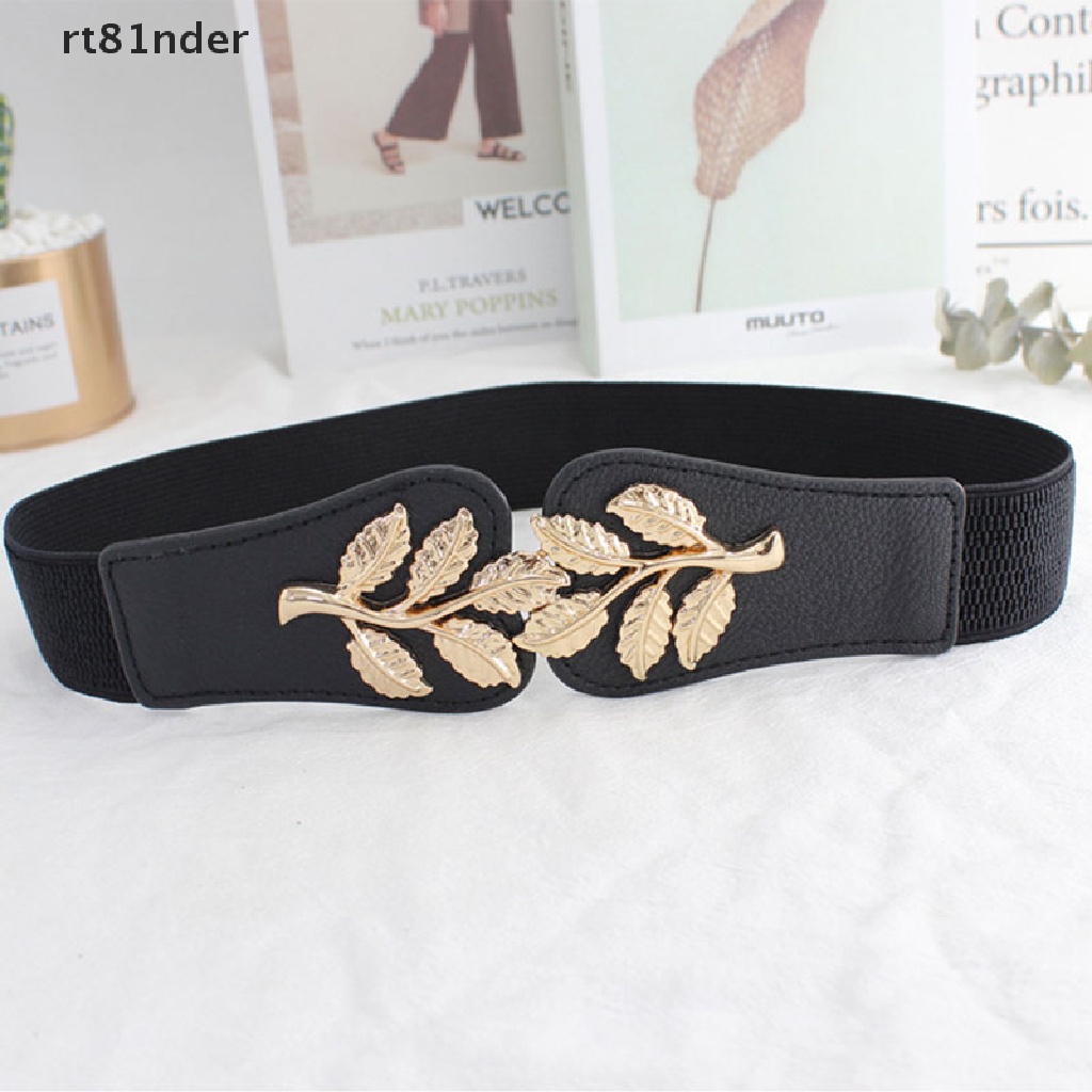 Rt Thắt Lưng Bản Rộng Khóa Hình Lá Vàng Hợp Thời Trang Cho Nữ Mặc Đầm n