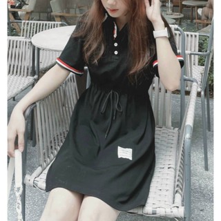 Váy rút eo kẻ vạch tay t.h.o.m cực xinh