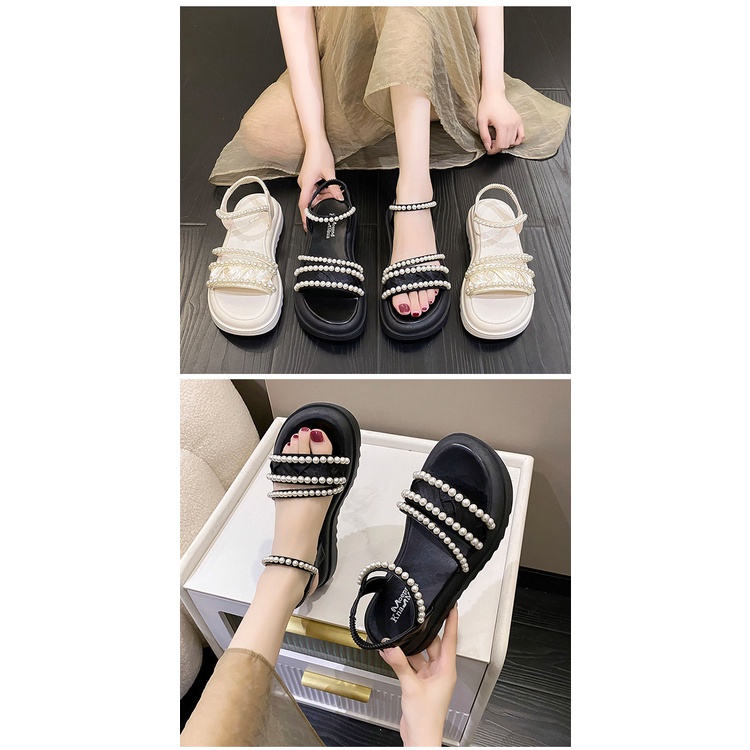 Sandal Đế Dày 4.5Cm Phong Cách Roman Thời Trang Mùa Hè Hàng Mới 2023 Dành Cho Bạn Nữ