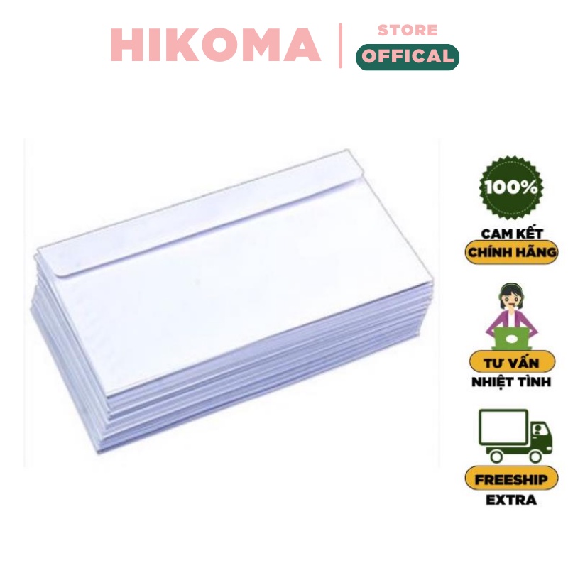 Phong bì trắng A5-100 tờ ( không có keo ) văn phòng phẩm Hikoma