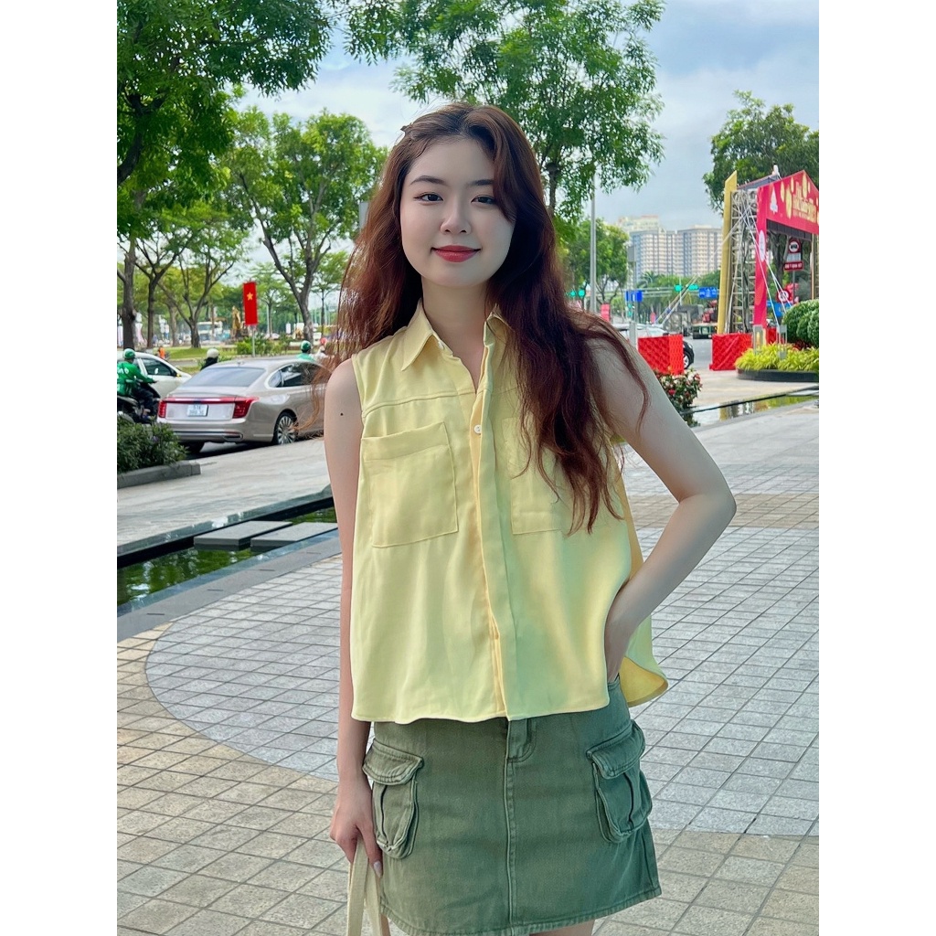 Áo sơ mi không tay mùa hè Yoko Miều Est.2013