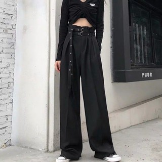 Quần ulzzang ống suông kèm 2 thắt lưng - order 10 ngày