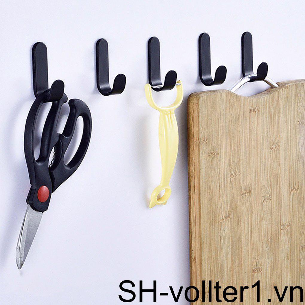 Móc Treo Quần Áo Gắn Tường Bằng Nhôm Tự Dính Màu Sắc Trơn