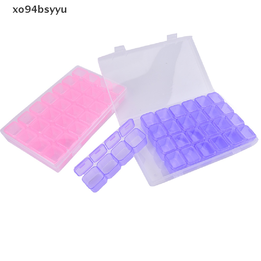Hộp Nhựa 28 Ngăn Đựng Phụ Kiện Trang Trí Móng Tay Xo94Bsyu