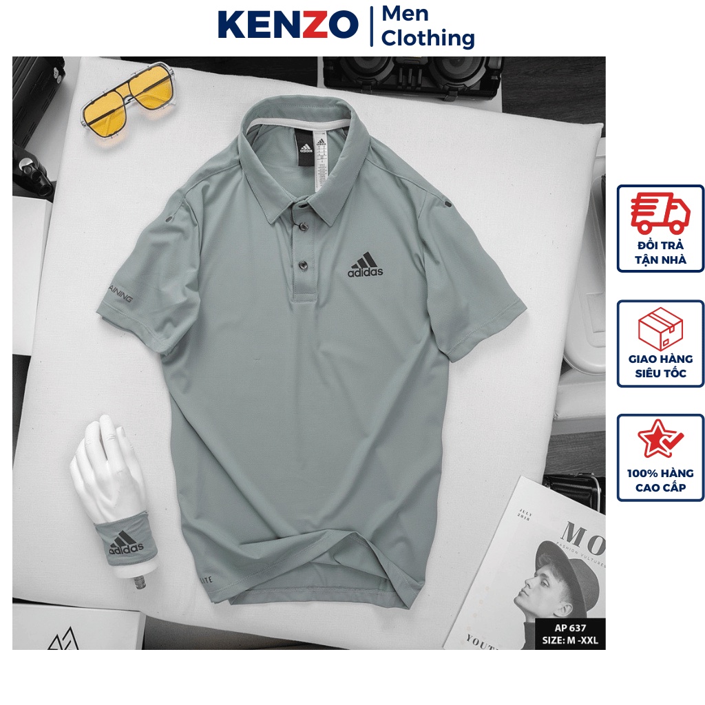 Áo nam Adidas thun lạnh chuẩn form nhiều màu Hàng Cao Cấp Kenzo KN637 Áo phông nam thể thao chất mát mặc nhà mùa hè 2023