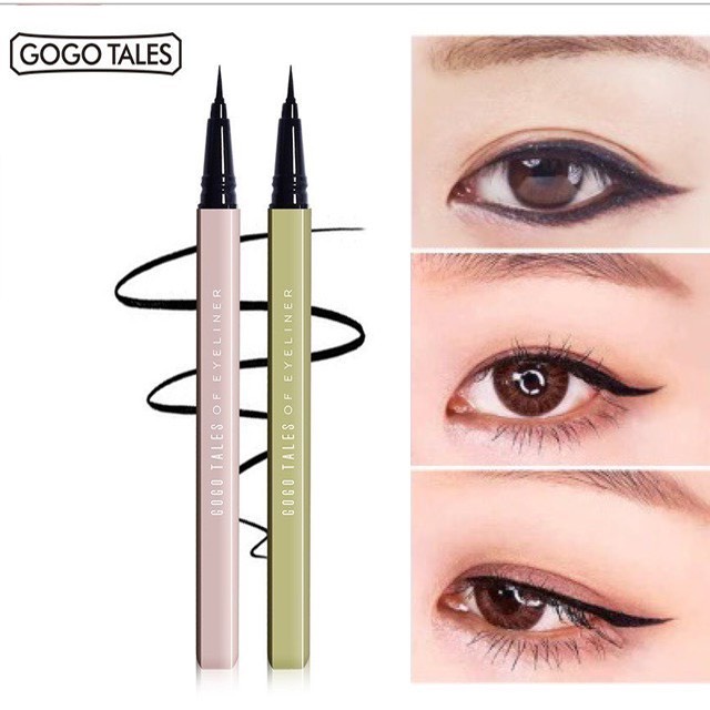 Chì Kẻ Mắt Nước GOGO TALES 2 Sắc Nét Không Trôi Fine Make Up Eyeliner Nội Địa Trung