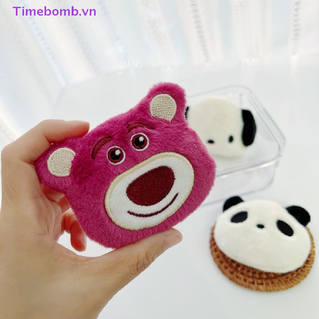 # Túi Xách Nữ Thời Trang # Ghim Cài Áo Hình Gấu / Thỏ / Dâu Tây Phủ Lông Dễ Thương Dùng Trang Trí Ba Lô