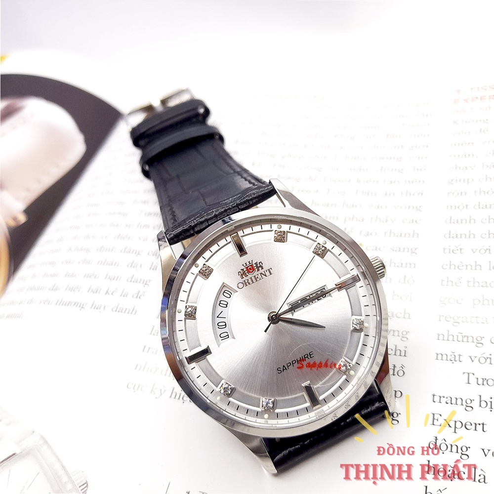Đồng hồ Nam O.rient Dây Da Kính Sapphire Case 40mm