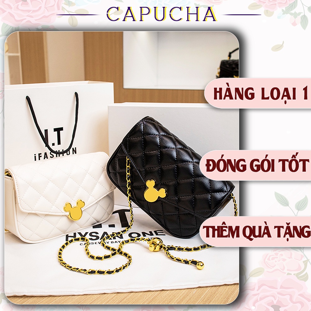 Túi xách nữ khóa hình chuột dễ thương chất da mềm mịn cực xịn xò Capucha T253
