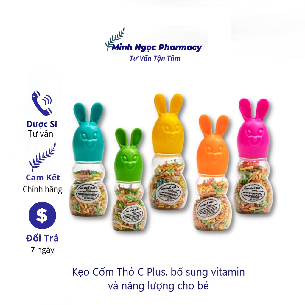 Kẹo Cốm Thỏ C Plus Lọ  - Giúp bổ sung Vitamin và năng lượng cho bé từ sơ sinh